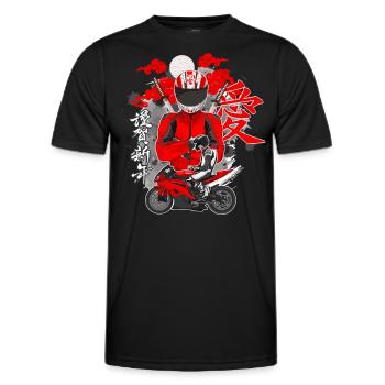 Motorcycle Lifestyle / Motorcycle / Motorcycle biker - Men's Functional T-Shirt - black - Front - AI Model Male 178 dark (178cm)