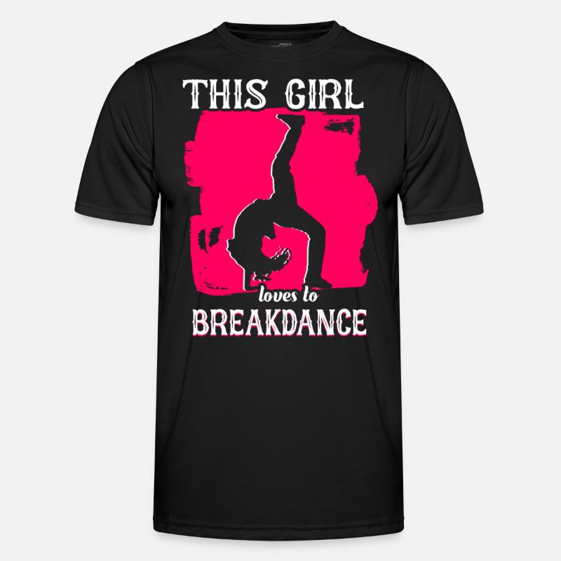 Breakdance Mädchen Breakdancer - Männer Funktions-T-Shirt - Schwarz