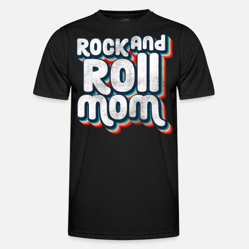 Rock and Roll Mutter - Männer Funktions-T-Shirt - Schwarz