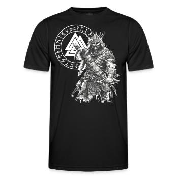 Vikings Nordic Rune Vikings Valhalla Vikings - Men's Functional T-Shirt - black - Front - AI Model Male 178 dark (178cm)