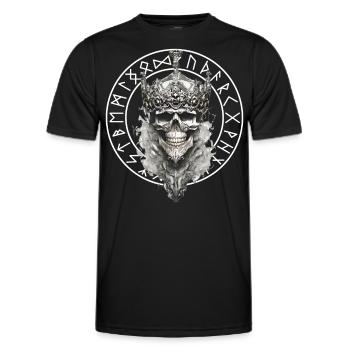 Vikings Nordic Rune Vikings Valhalla Vikings - Men's Functional T-Shirt - black - Front - AI Model Male 178 dark (178cm)