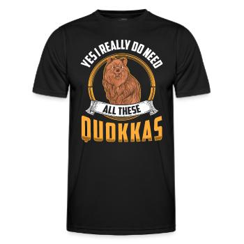 Need These Quokkas Australia Marsupial - Men's Functional T-Shirt - black - Front - AI Model Male 178 dark (178cm)