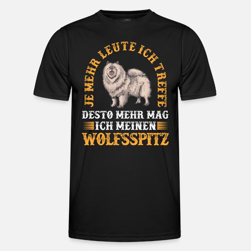 Wolfsspitz mehr mögen Deutscher Keeshond - Männer Funktions-T-Shirt - Schwarz