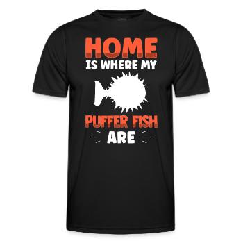 Puffer fish is my home Giant puffer fish - Men's Functional T-Shirt - black - Front - AI Model Male 178 dark (178cm)