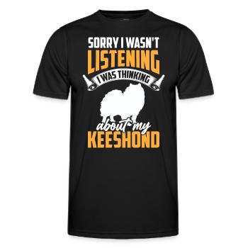 Thought of Wolfsspitz German Keeshond - Men's Functional T-Shirt - black - Front - AI Model Male 178 dark (178cm)