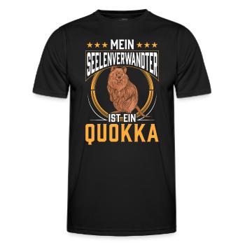 Quokka ist mein Seelenverwandter Beuteltier - Männer Funktions-T-Shirt - Schwarz - Vorne - AI Model Male 178 dark (178cm)
