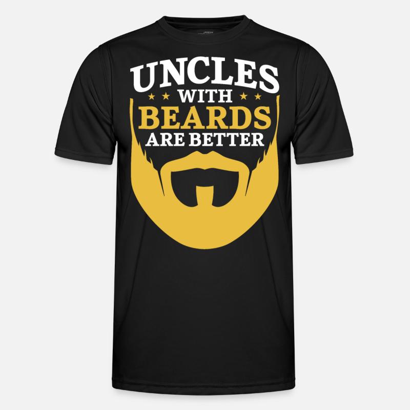 Beard Lover Bearded Man Uncle - Men's Functional T-Shirt - black