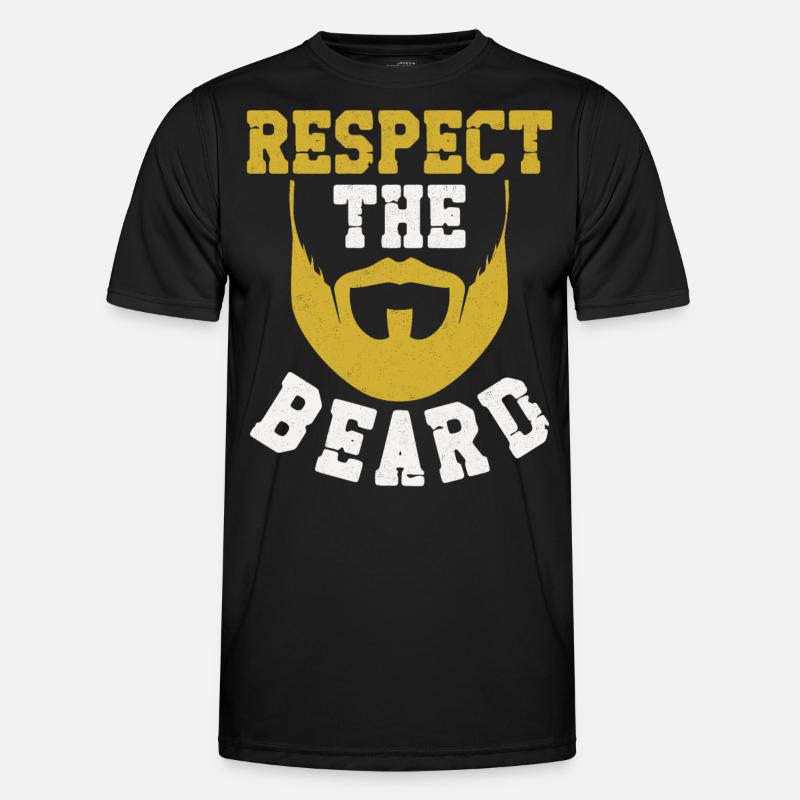 Beard Lover Bearded Man Respect - Men's Functional T-Shirt - black
