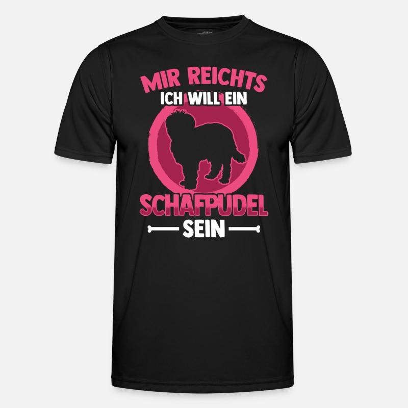 Will ein Schafpudel sein Hütepudel Männer Funktions-T-Shirt