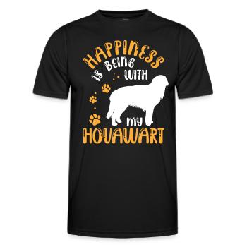 Hovawart macht glücklich Derber Bauernhund - Männer Funktions-T-Shirt - Schwarz - Vorne - AI Model Male 178 dark (178cm)