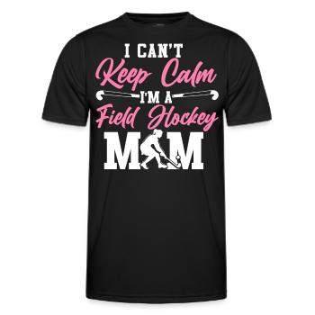 Field Hockey Mom I Can't Keep Calm - Männer Funktions-T-Shirt - Schwarz - Vorne - AI Model Male 178 dark (178cm)