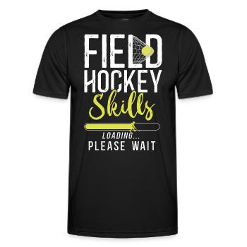 Compétences de hockey sur gazon - T-shirt sport Homme - noir - Devant - AI Model Male 178 dark (178cm)