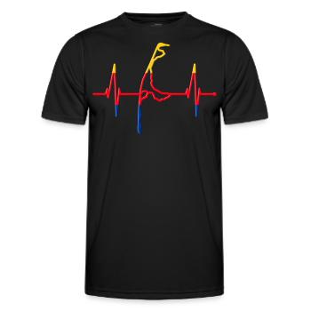 Sylt Skyline North Sea Heartbeat North Frisia Sylter - Men's Functional T-Shirt - black - Front - AI Model Male 178 dark (178cm)
