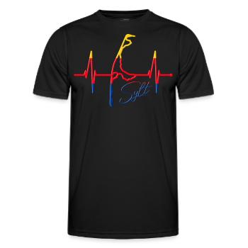 Sylt Skyline Nordsee Herzschlag Nordfriesen Sylter - Männer Funktions-T-Shirt - Schwarz - Vorne - AI Model Male 178 dark (178cm)