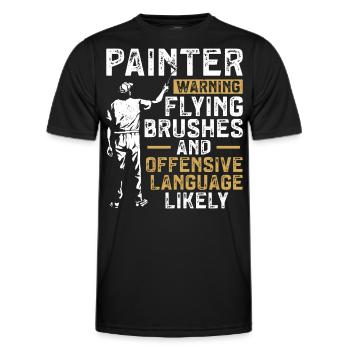 House Painter Decorator Painter - Männer Funktions-T-Shirt - Schwarz - Vorne - AI Model Male 178 dark (178cm)
