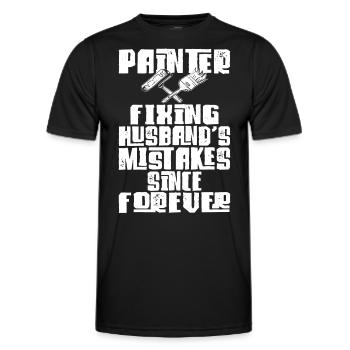 House Painter Decorator Painter - Männer Funktions-T-Shirt - Schwarz - Vorne - AI Model Male 178 dark (178cm)