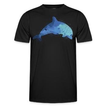 Dolphin Marine Life - Männer Funktions-T-Shirt - Schwarz - Vorne - AI Model Male 178 dark (178cm)