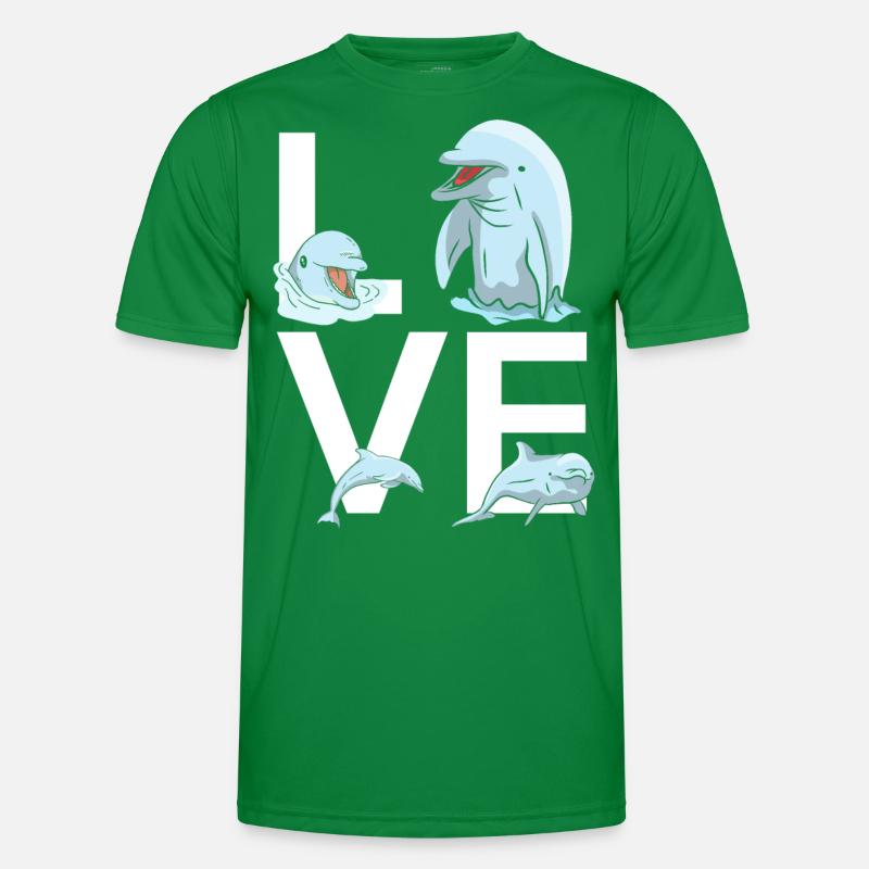 Dolphin Love Männer Funktions-T-Shirt