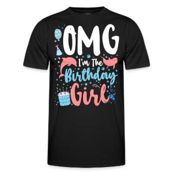 Dauphin Anniversaire Omg Je suis le - T-shirt sport Homme - noir - Devant - AI Model Male 178 dark (178cm)