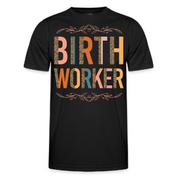 LD Labour And Delivery Nurse - Men's Functional T-Shirt - black - Front - AI Model Male 178 dark (178cm)