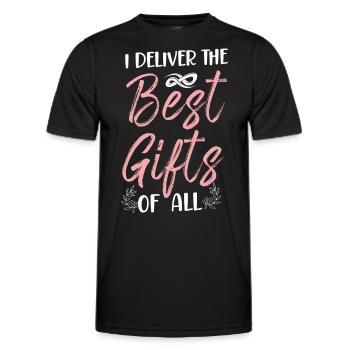 LD Infirmière du travail et de l’accouchement - T-shirt sport Homme - noir - Devant - AI Model Male 178 dark (178cm)