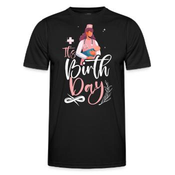 LD Labour And Delivery Nurse - Men's Functional T-Shirt - black - Front - AI Model Male 178 dark (178cm)