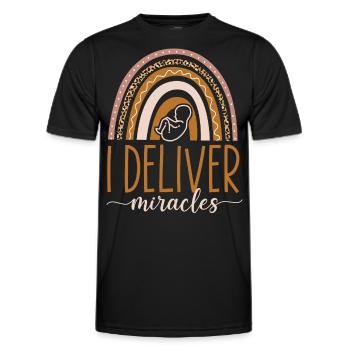LD Labour And Delivery Nurse - Men's Functional T-Shirt - black - Front - AI Model Male 178 dark (178cm)