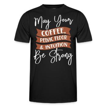Infirmière spécialisée dans le travail et l’accouchement - T-shirt sport Homme - noir - Devant - AI Model Male 178 dark (178cm)