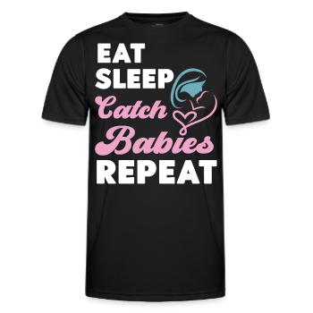 LD Labour And Delivery Nurse - Men's Functional T-Shirt - black - Front - AI Model Male 178 dark (178cm)