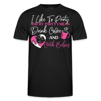 LD Labour And Delivery Nurse - Men's Functional T-Shirt - black - Front - AI Model Male 178 dark (178cm)