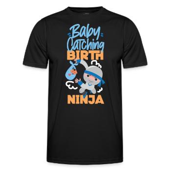 LD Labour And Delivery Nurse - Men's Functional T-Shirt - black - Front - AI Model Male 178 dark (178cm)