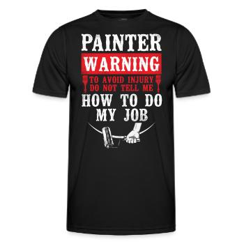 House Painter Decorator Painter - Männer Funktions-T-Shirt - Schwarz - Vorne - AI Model Male 178 dark (178cm)