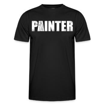 House Painter Decorator Painter - Männer Funktions-T-Shirt - Schwarz - Vorne - AI Model Male 178 dark (178cm)