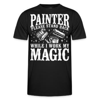 House Painter Decorator Painter - Männer Funktions-T-Shirt - Schwarz - Vorne - AI Model Male 178 dark (178cm)