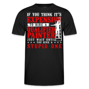Peintre en bâtiment décorateur si vous - T-shirt sport Homme - noir - Devant - AI Model Male 178 dark (178cm)