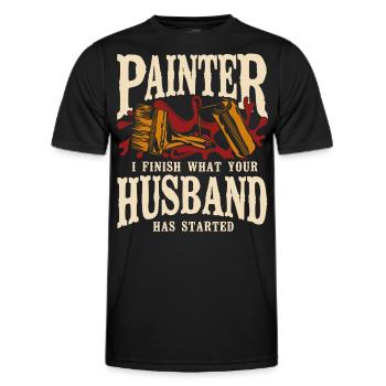 House Painter Decorator Painter I - Männer Funktions-T-Shirt - Schwarz - Vorne - AI Model Male 178 dark (178cm)