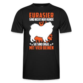 Eurasier nicht nur ein Hund Eurasian Spitz - Männer Funktions-T-Shirt - Schwarz - Vorne - AI Model Male 178 dark (178cm)