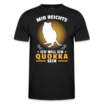 Will ein Quokka sein Beuteltier Quokka - Männer Funktions-T-Shirt - Schwarz - Vorne - AI Model Male 178 dark (178cm)