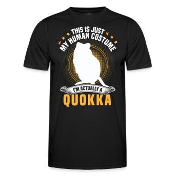 Nur ein Quokka Kostüm Beuteltier Quokka - Männer Funktions-T-Shirt - Schwarz - Vorne - AI Model Male 178 dark (178cm)