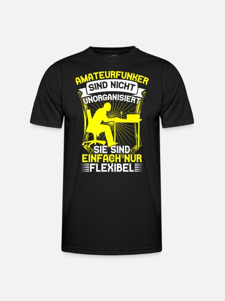 Amateur radio operators are flexible radio amateurs - Men's Functional T-Shirt - black