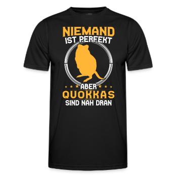 Quokka sind perfekt Beuteltier Quokka - Männer Funktions-T-Shirt - Schwarz - Vorne - AI Model Male 178 dark (178cm)