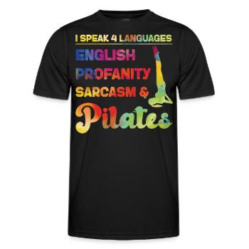Pilates Instructor Teacher - Männer Funktions-T-Shirt - Schwarz - Vorne - AI Model Male 178 dark (178cm)
