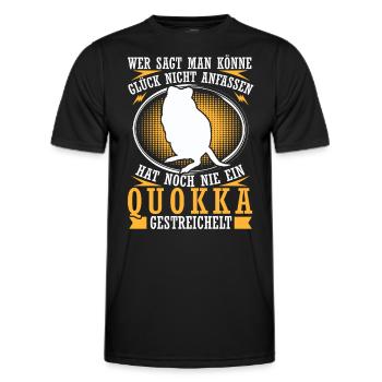 Quokka streicheln Beuteltier Quokka - Männer Funktions-T-Shirt - Schwarz - Vorne - AI Model Male 178 dark (178cm)