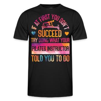 Pilates Instructor Teacher - Männer Funktions-T-Shirt - Schwarz - Vorne - AI Model Male 178 dark (178cm)