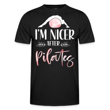 Pilates Instructor Teacher I'm - Männer Funktions-T-Shirt - Schwarz - Vorne - AI Model Male 178 dark (178cm)