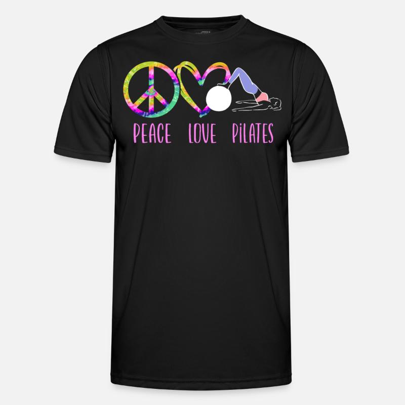 Pilates Instructor Teacher Peace - Männer Funktions-T-Shirt - Schwarz