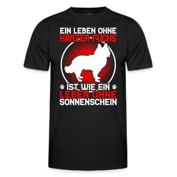 Life without Harzer Fuchs Herding Dog Herding Fox - Men's Functional T-Shirt - black - Front - AI Model Male 178 dark (178cm)