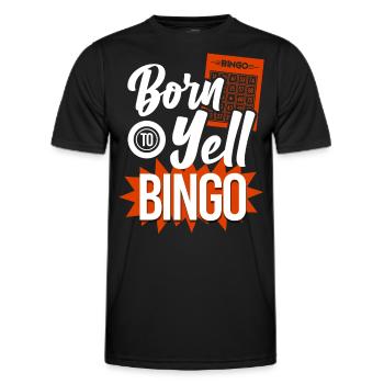 Bingo Player Born To Yell Bingo - Men's Functional T-Shirt - black - Front - AI Model Male 178 dark (178cm)