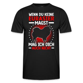 Eurasier doesn't like you either Eurasian Spitz - Men's Functional T-Shirt - black - Front - AI Model Male 178 dark (178cm)