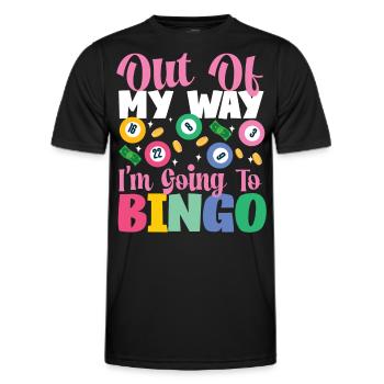 Bingo Player Out Of My Way I'm - Männer Funktions-T-Shirt - Schwarz - Vorne - AI Model Male 178 dark (178cm)